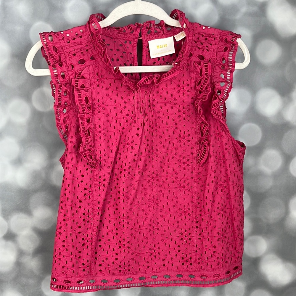 NWT Maeve womens tilly eyelet sleeveless top. Size 4